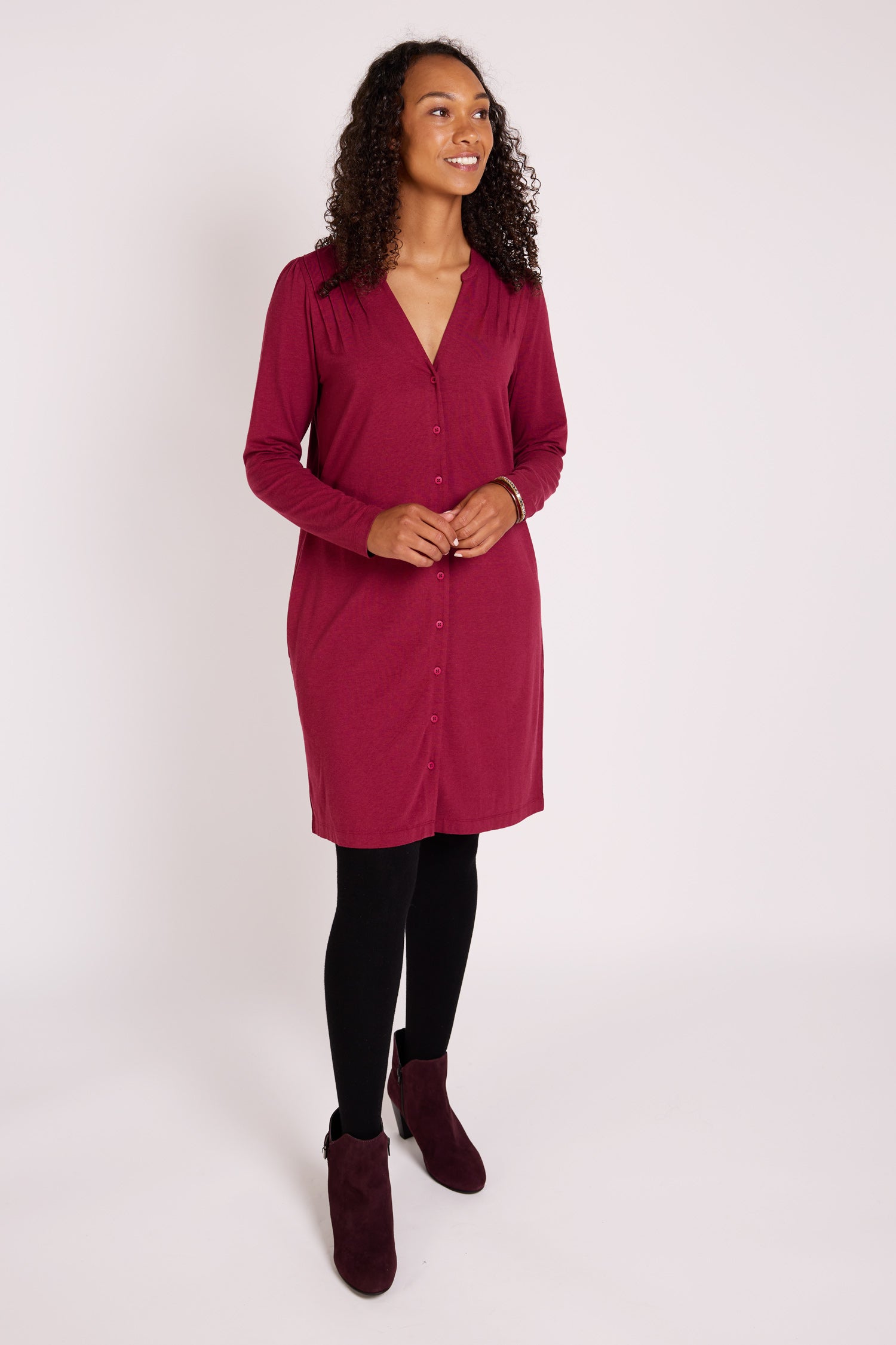 Pin Tuck Tunic Dress