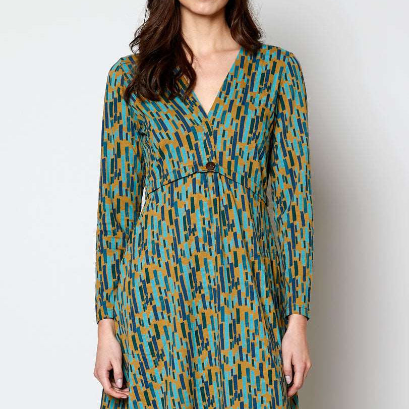 BU2091 Organic Cotton Button Detail Dress