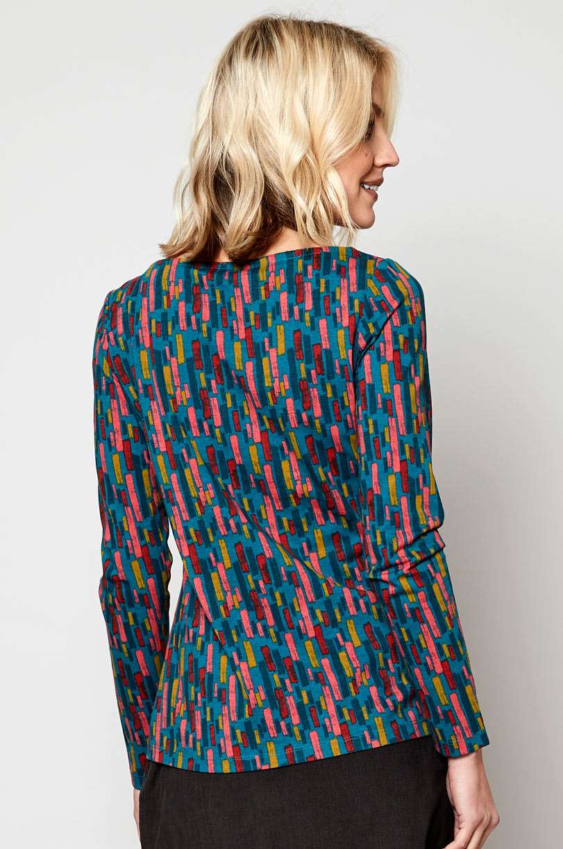 BU4096 Organic Cotton Brush Stroke T-Shirt