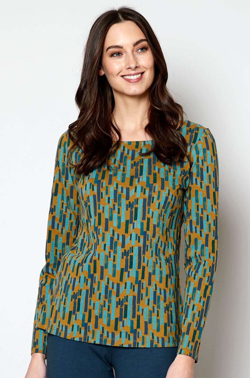 BU4096 Organic Cotton Brush Stroke T-Shirt