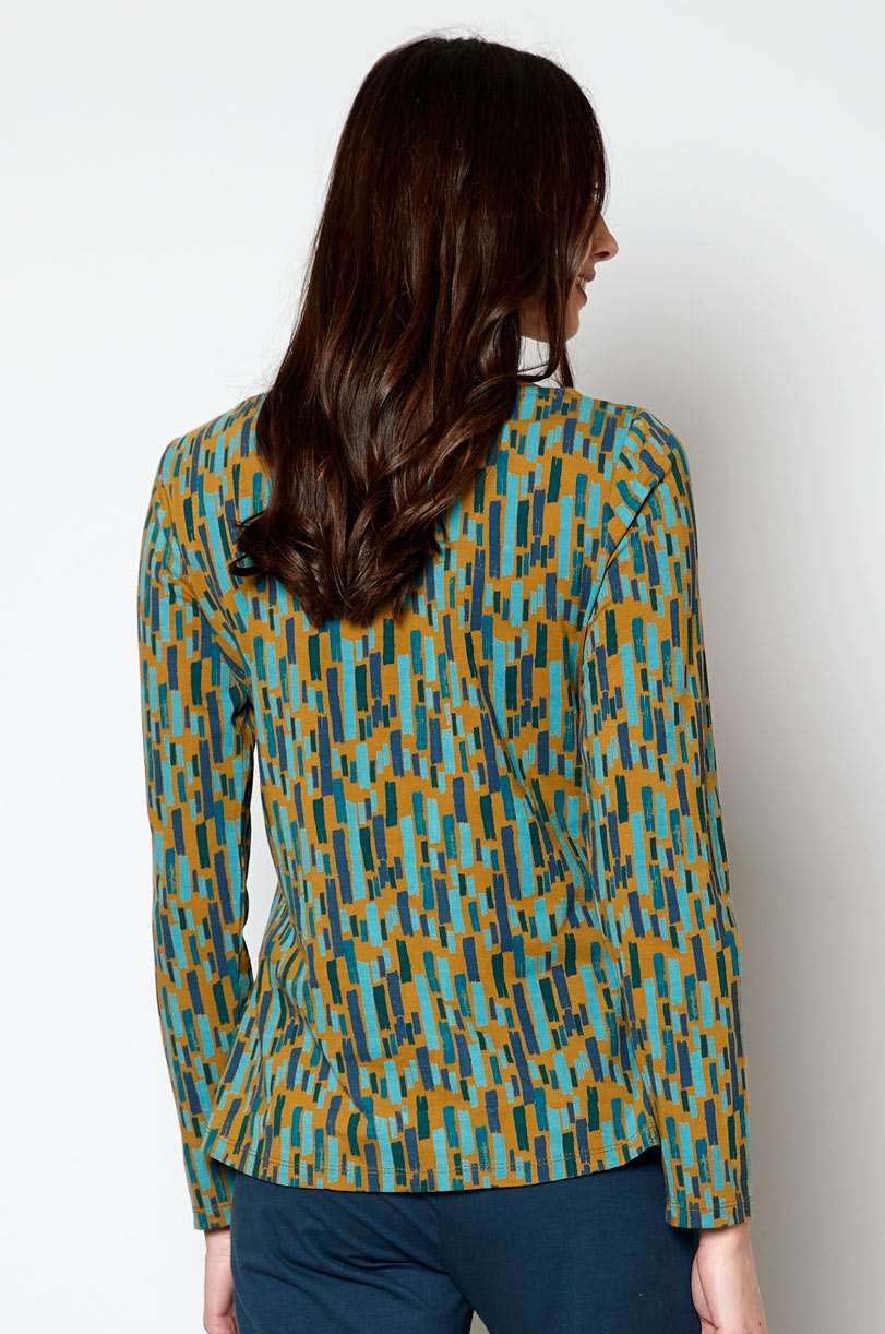 BU4096 Organic Cotton Brush Stroke T-Shirt