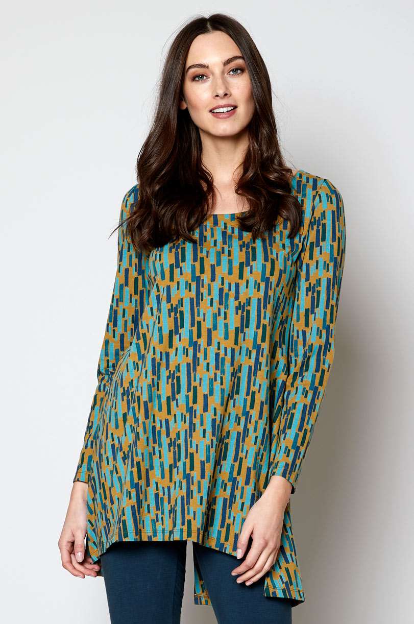 BU5074 Organic Cotton Button Back Tunic