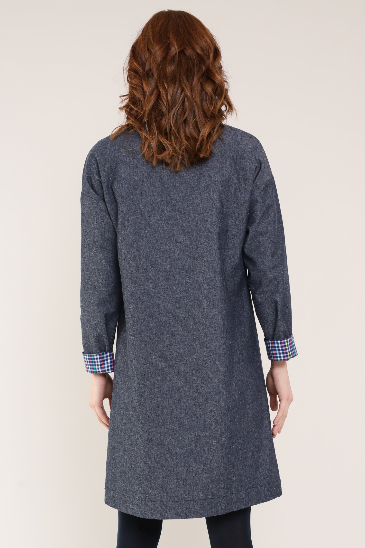 Chambray Pocket Tunic Dress - Back side