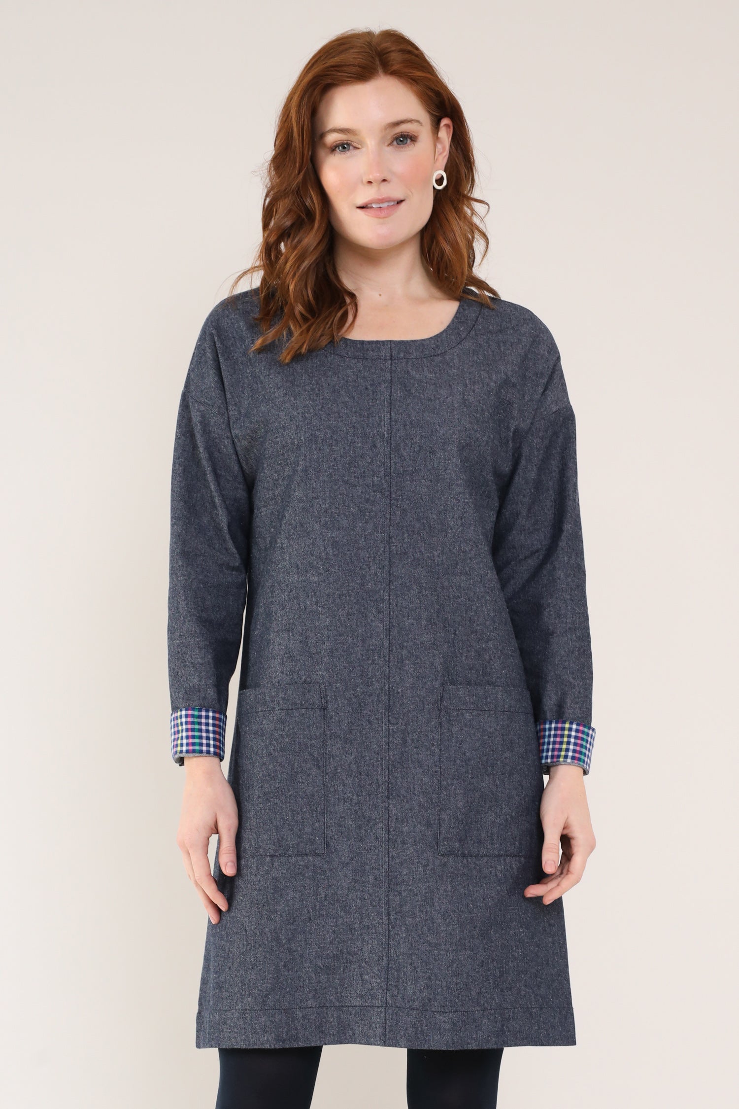 Chambray Pocket Tunic Dress