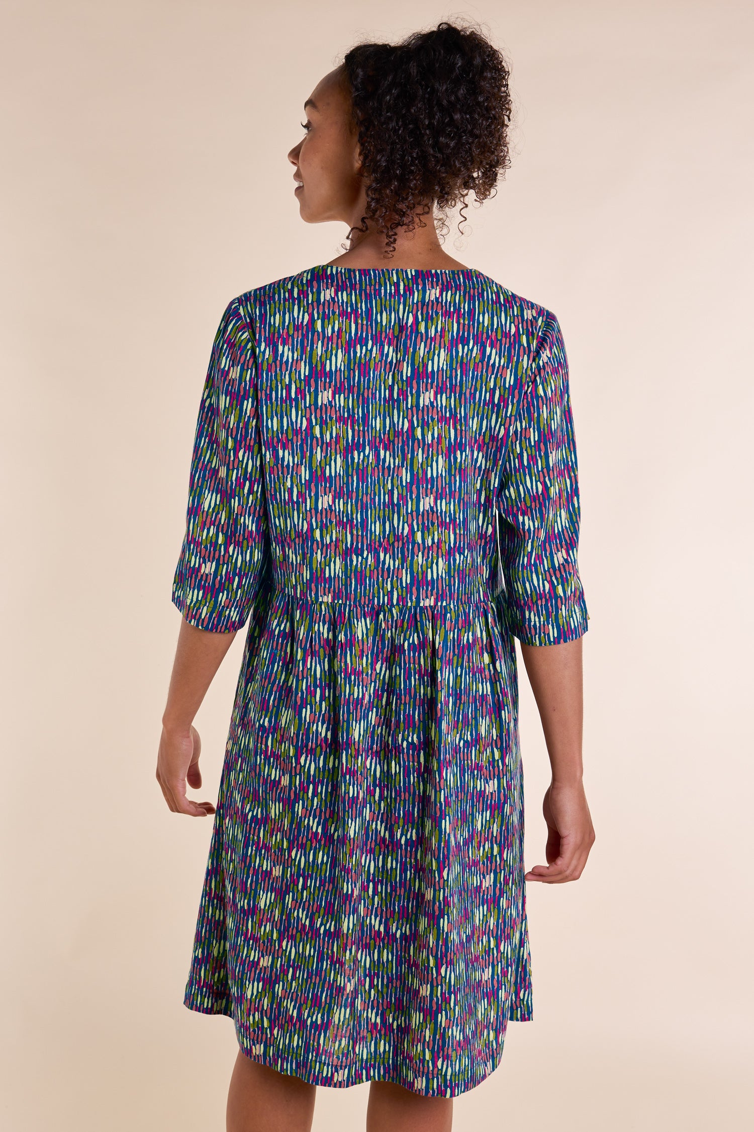 SS25 Viscose Liva Slub Dress - Jet