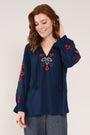 Thunder Colour Embroidered Top - Front side