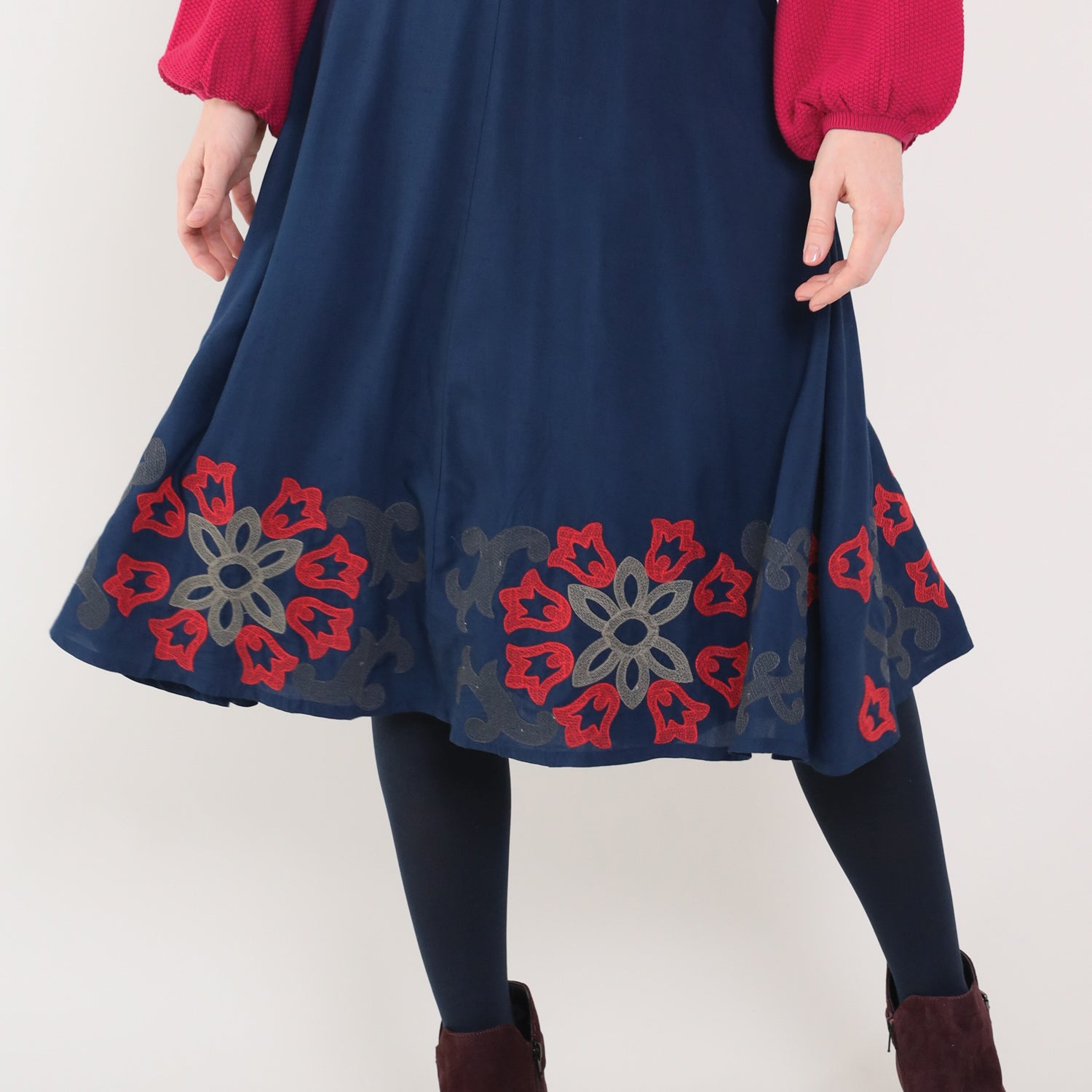 Embroidered Viscose Skirt