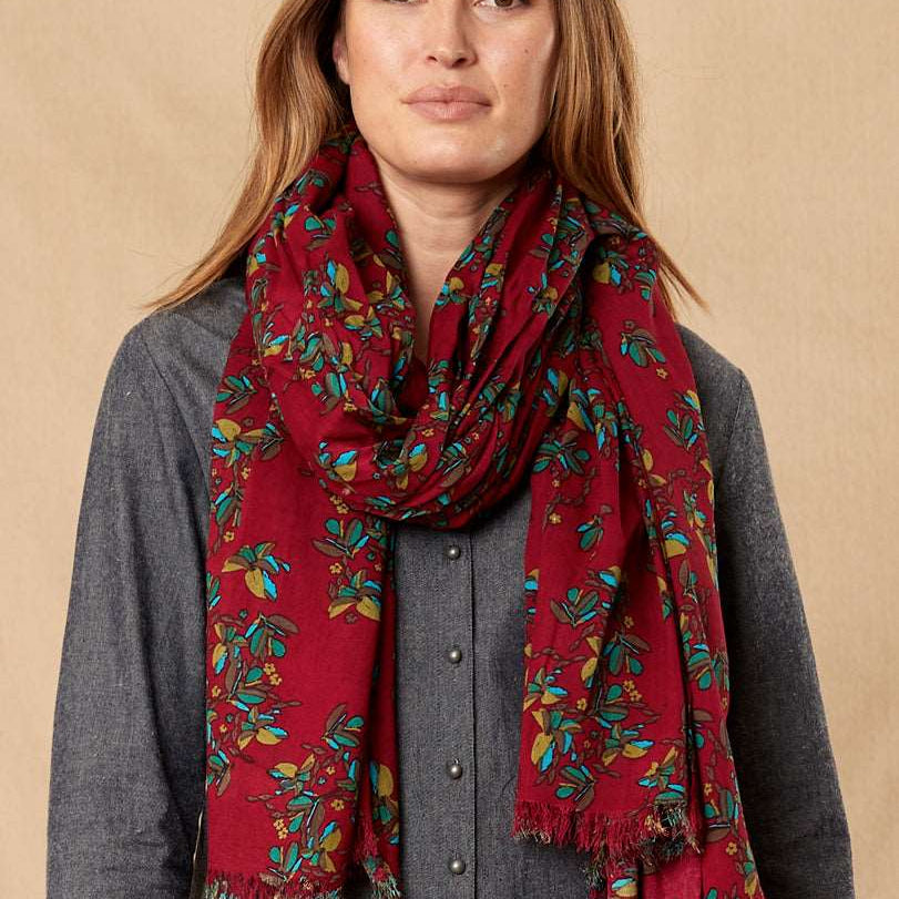 HR0318 Printed Gauze Scarf
