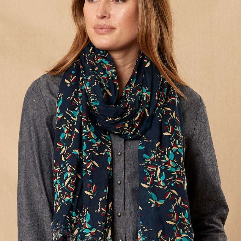 HR0318 Printed Gauze Scarf