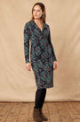 HR2109  Knot Front Dress #colour_navy