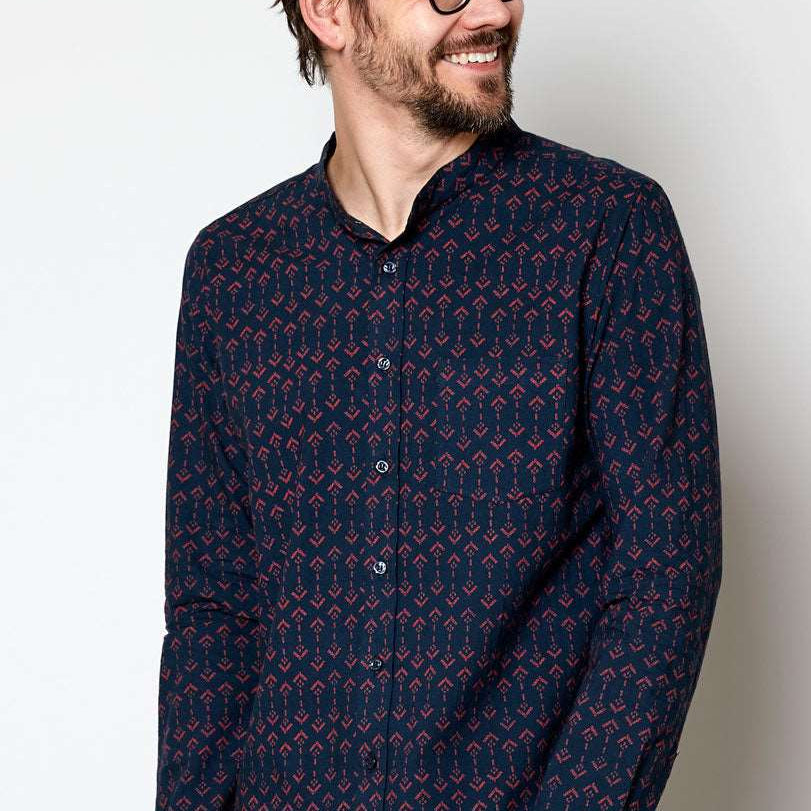 JV9008 Javari Mandarin Collar Shirt