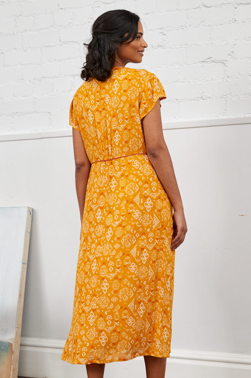 KA2113 Waist Seam Midi Dress