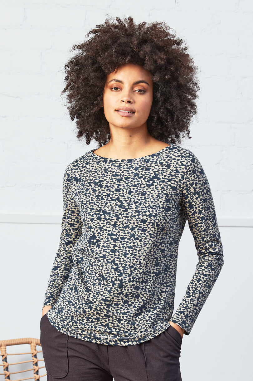 KP4093 Printed Cotton Jersey Top