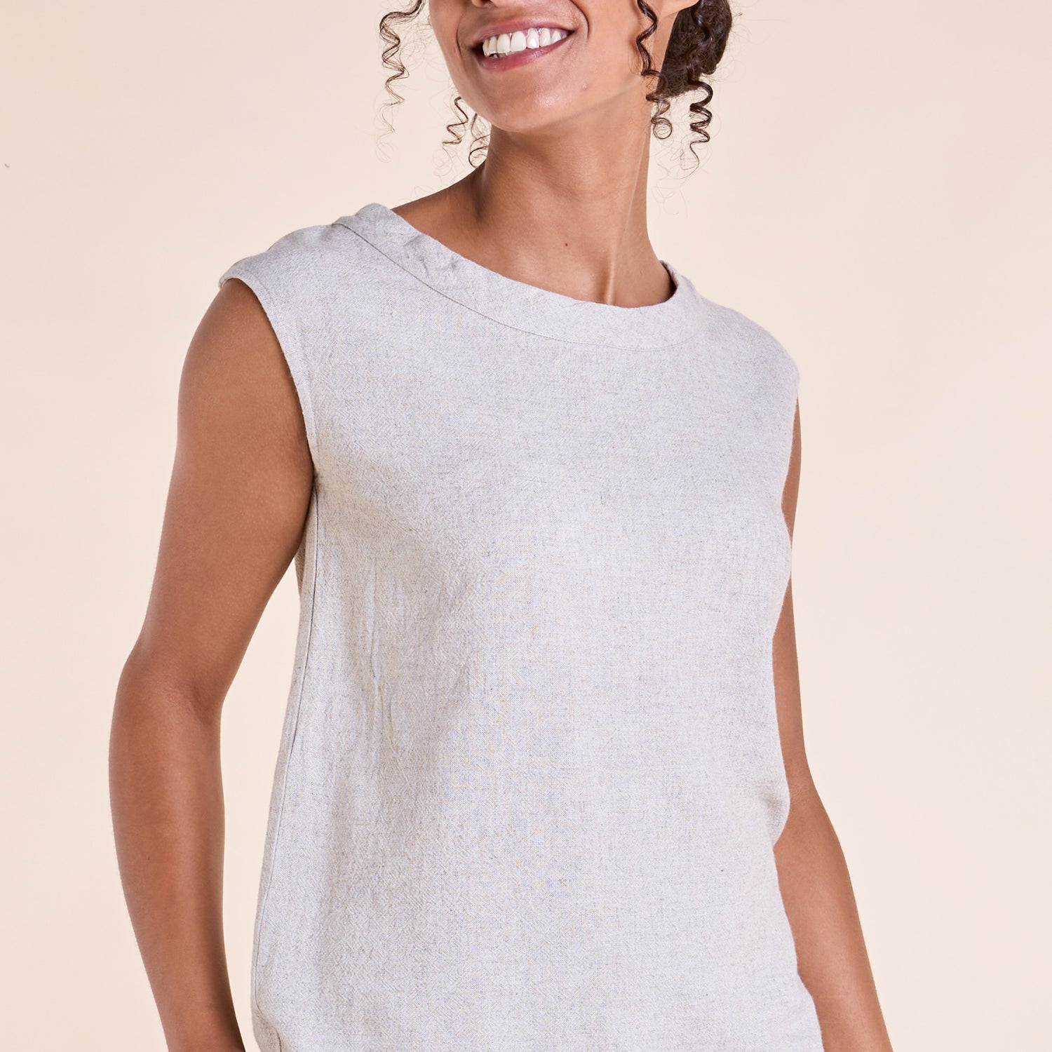 SS25 Boxy Linen Top - Natual