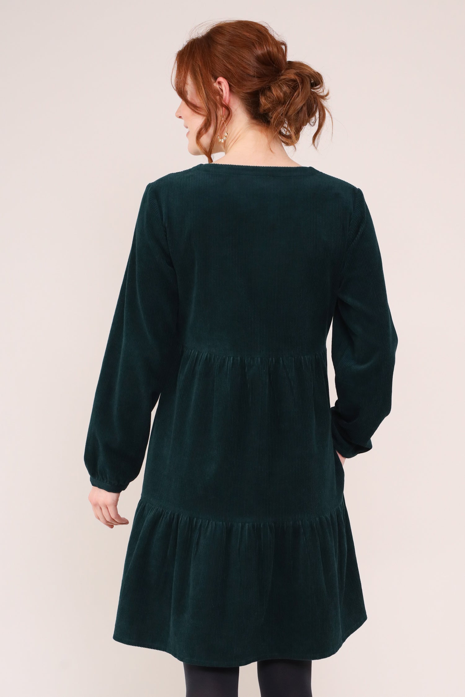 Cotton Chunky Cord Tiered Tunic Dress