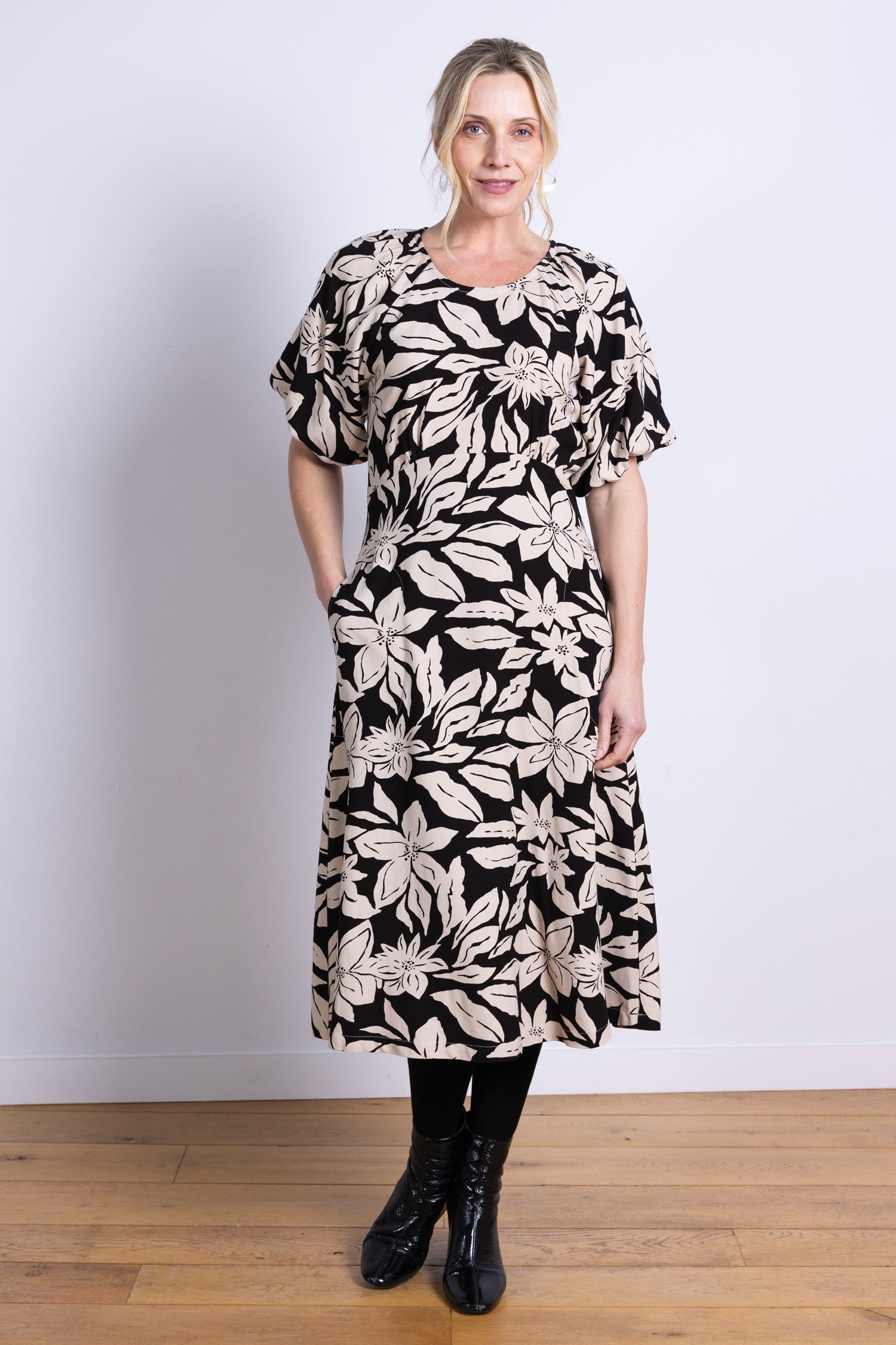 AW25 Puff Sleeve Dress - Black