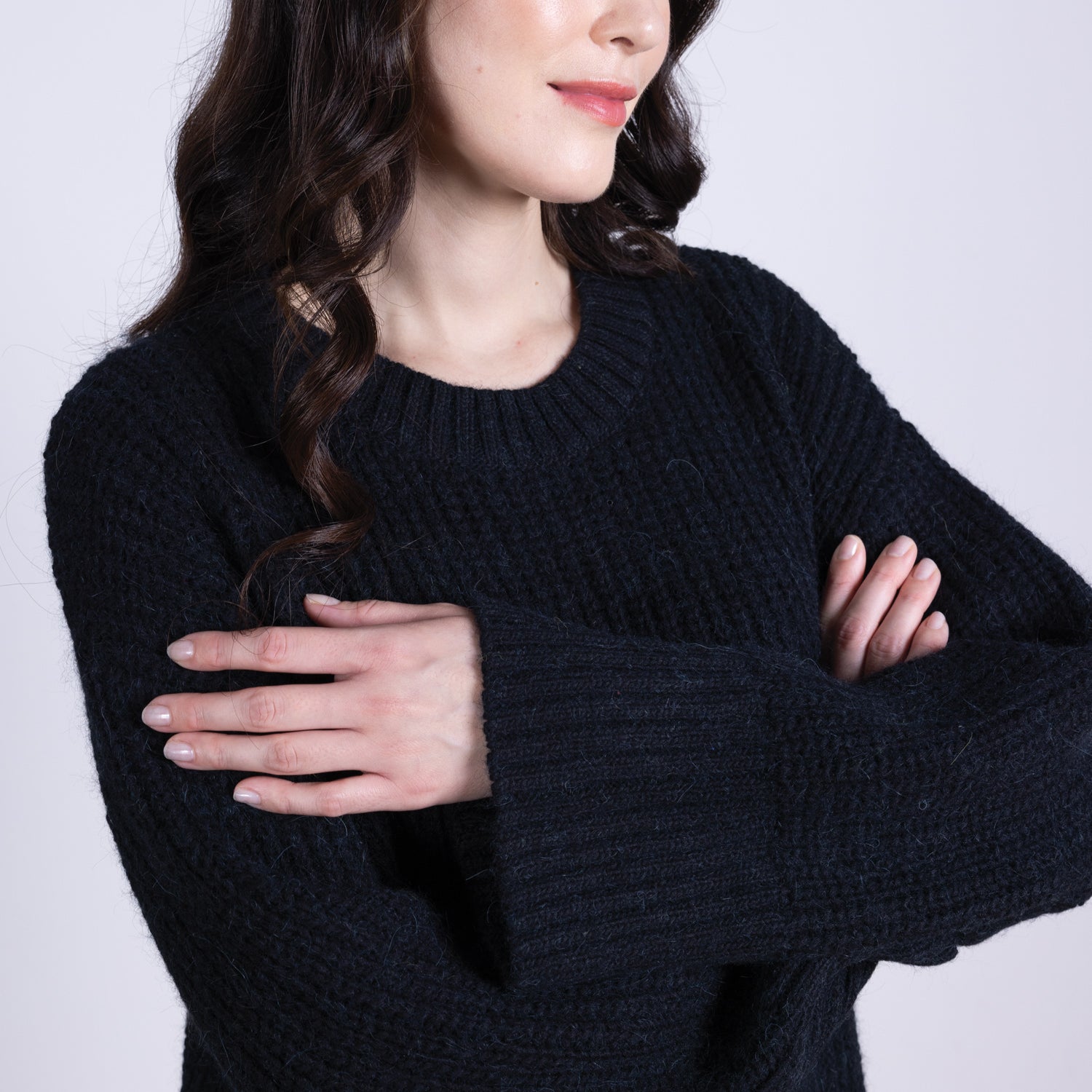 AW25 Cosy Round Neck Jumper - Black