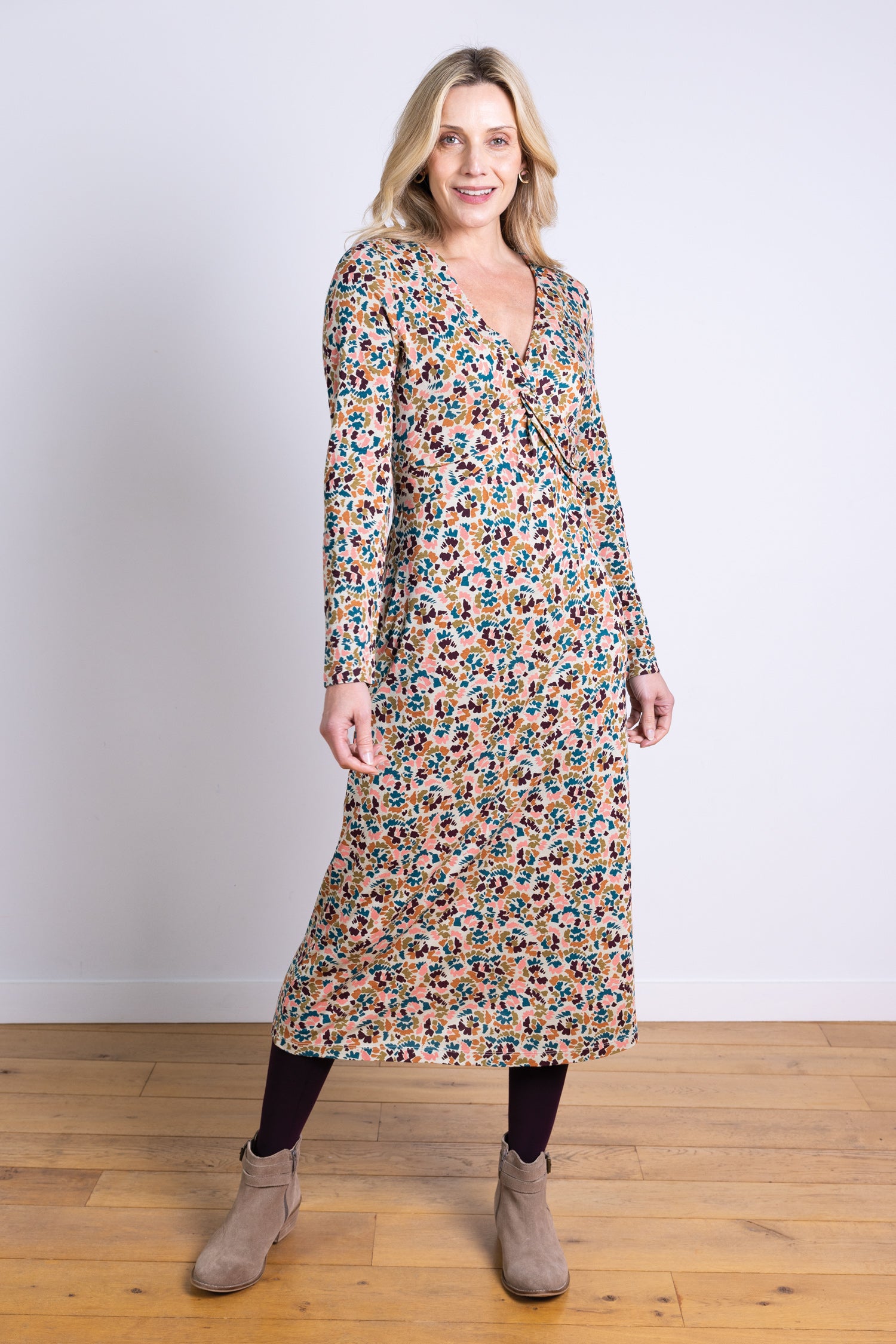 AW25 Knot Midi Dress - Ecru