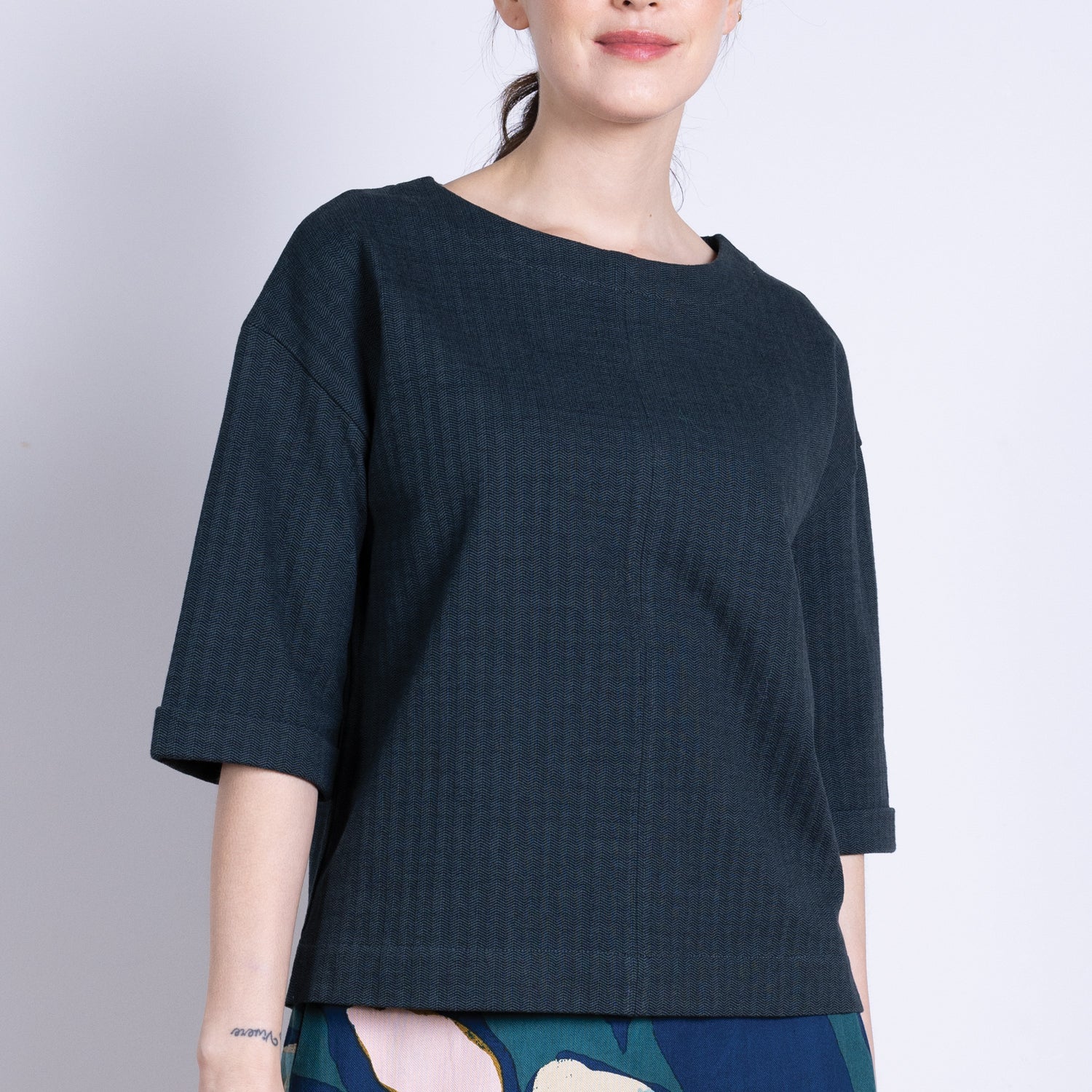AW25 Dropped Shoulder Top - Midnight