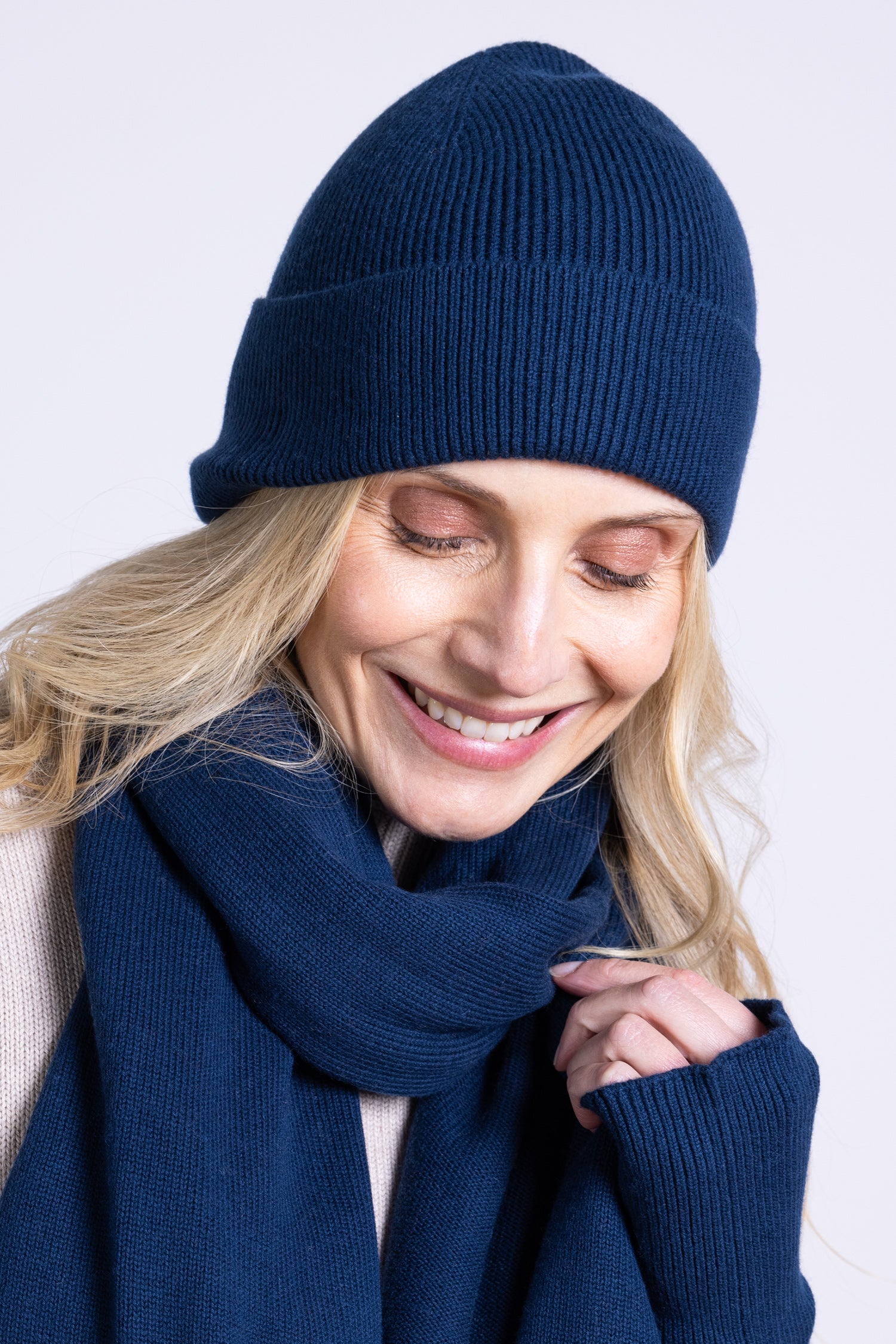 AW25 Plain Knitted Hat - Thunder