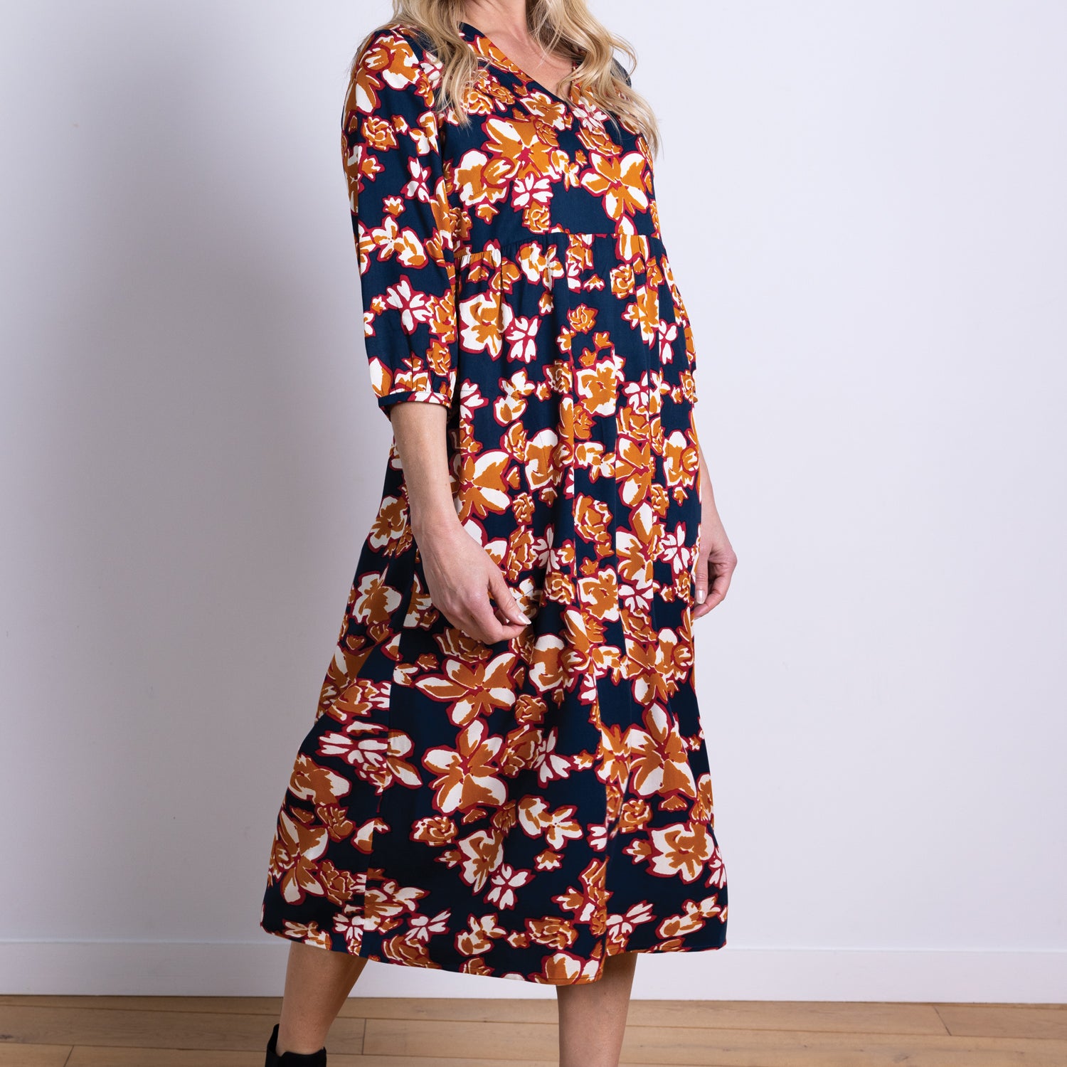 AW25 Puff Sleeve Midi Dress - Oxford