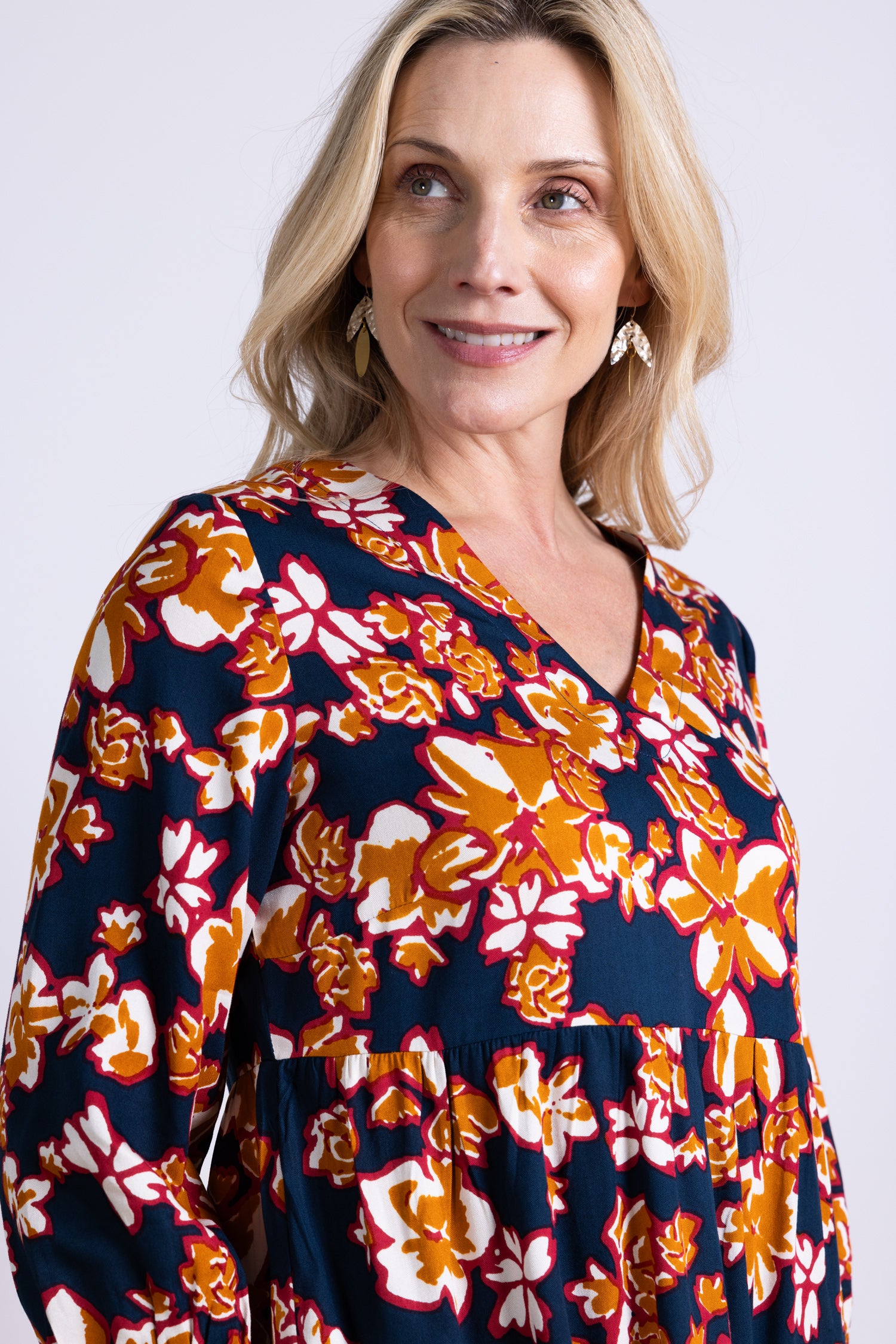 AW25 Puff Sleeve Midi Dress - Oxford