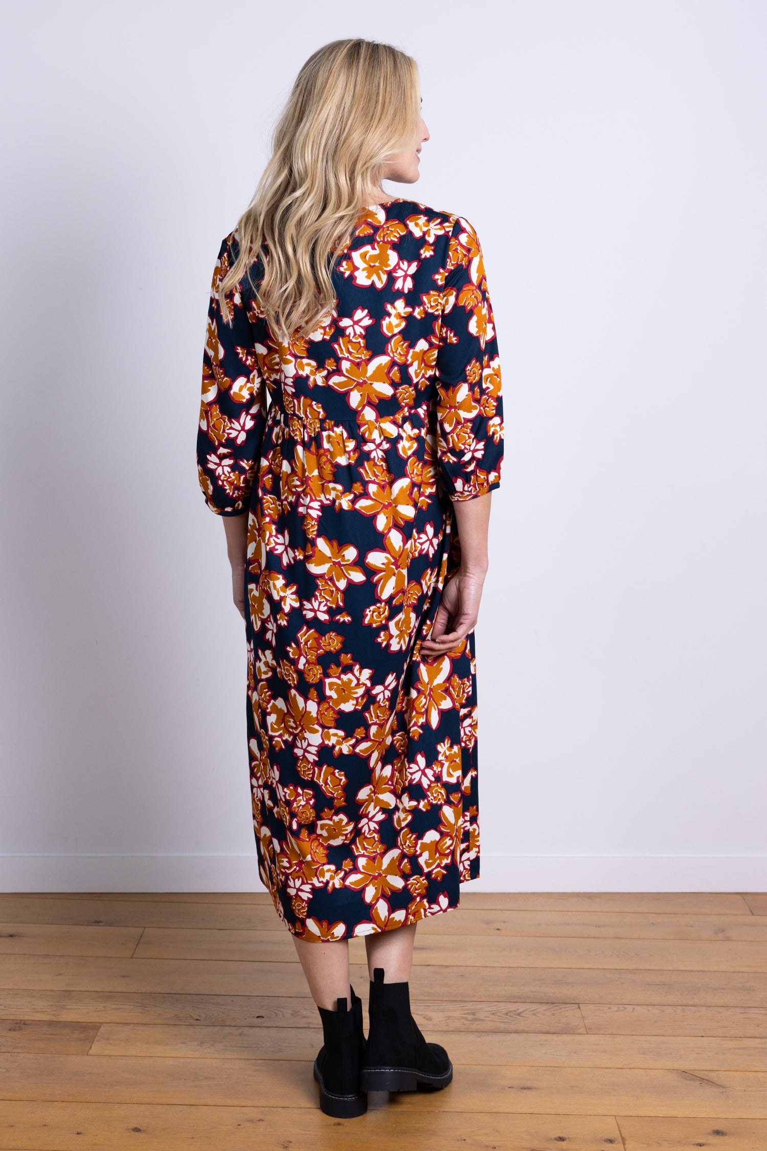 AW25 Puff Sleeve Midi Dress - Oxford