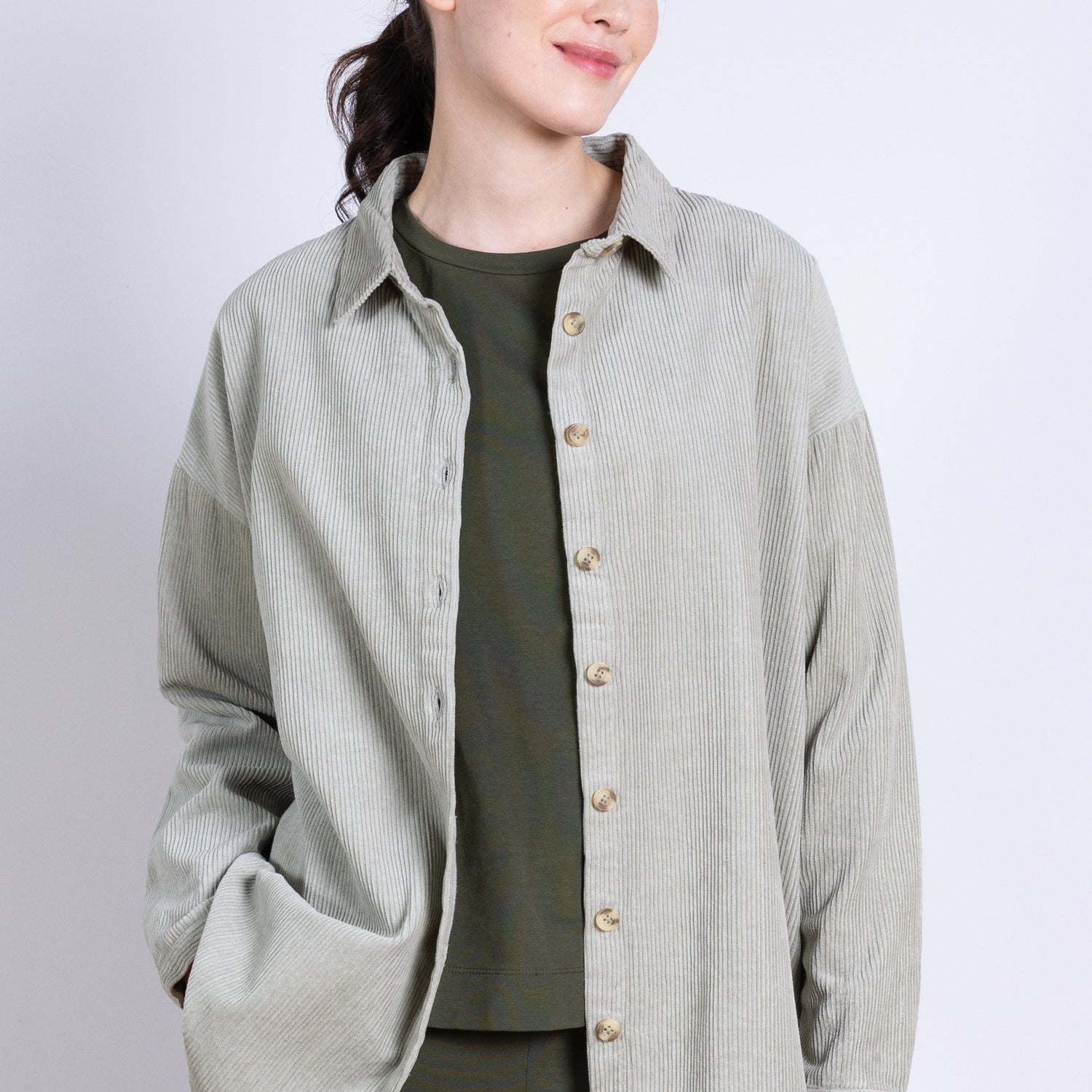 AW25 Cord Shirt - Ecru