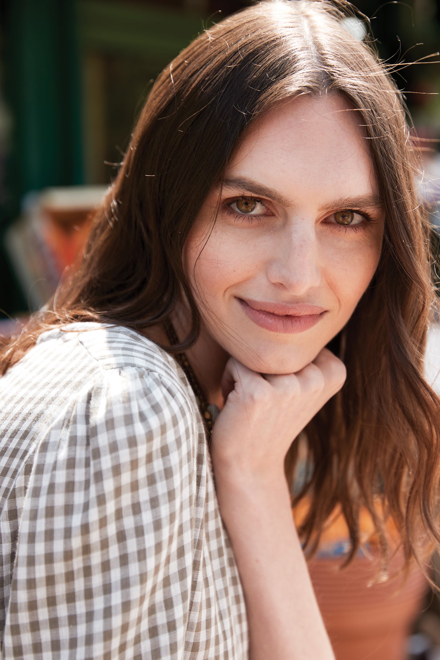 Check Double Cotton Dress