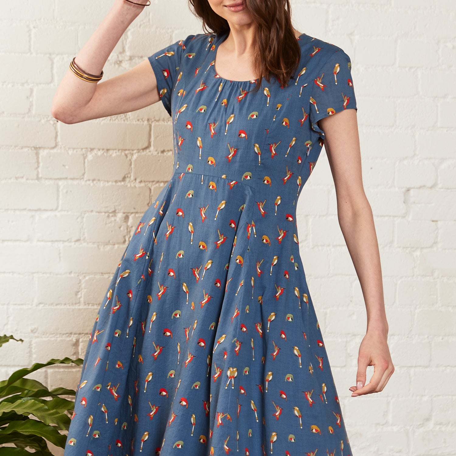 Hummingbird BCI Cotton Fit and Flare Dress