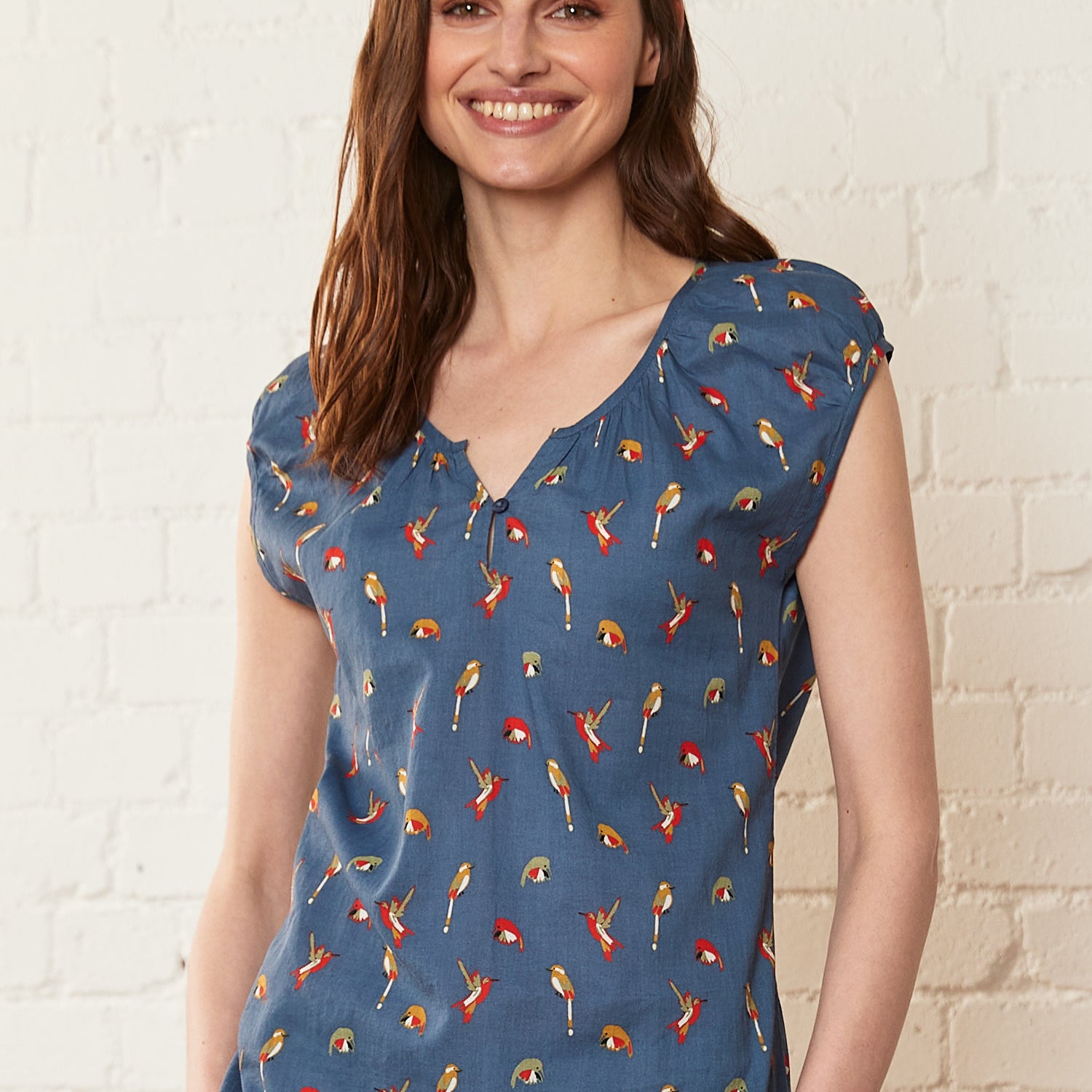 Hummingbird BCI Cotton Gathered Top