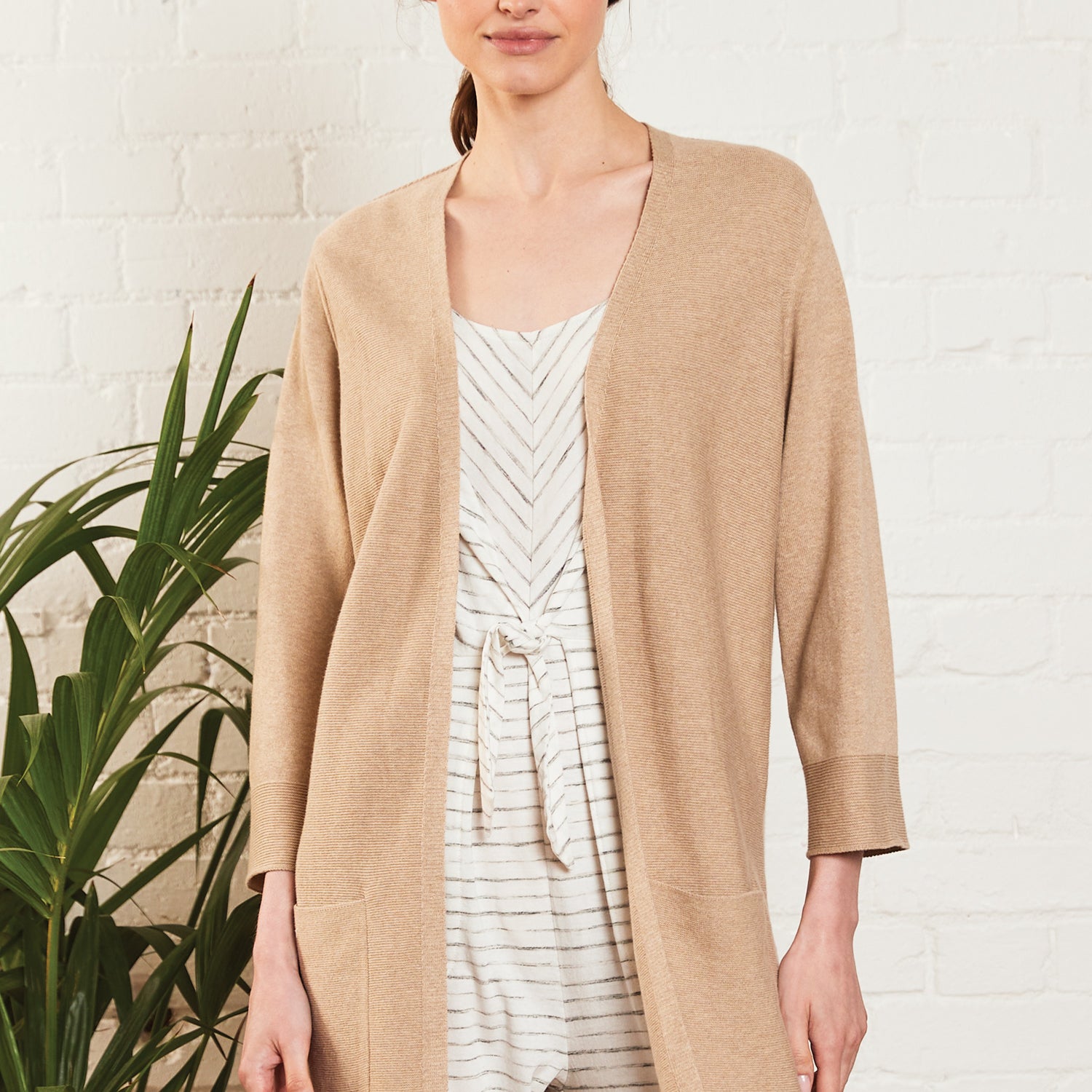 Marl Organic Cotton Kimono Cardi