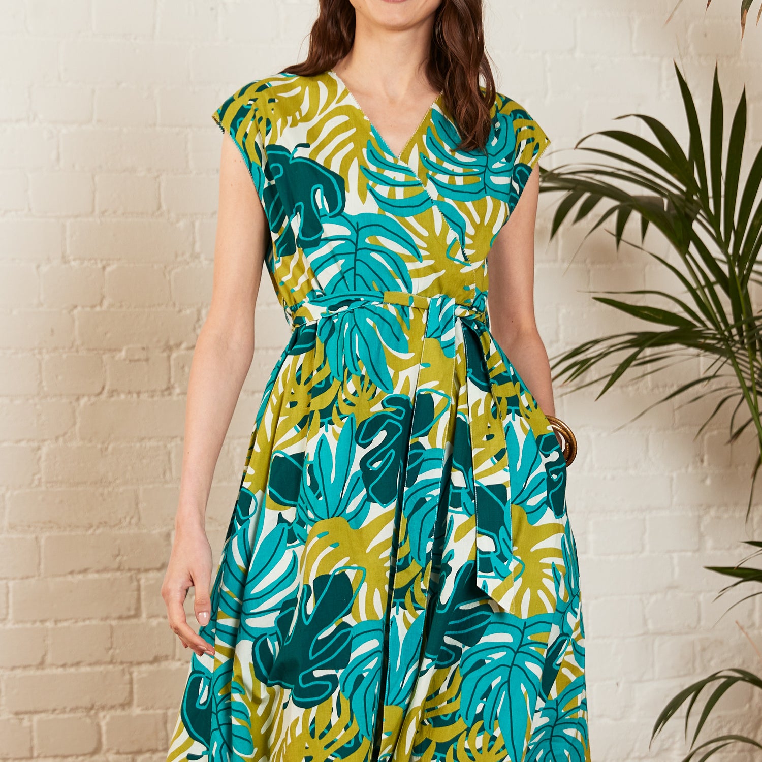 Jungle Cotton Poplin Dress