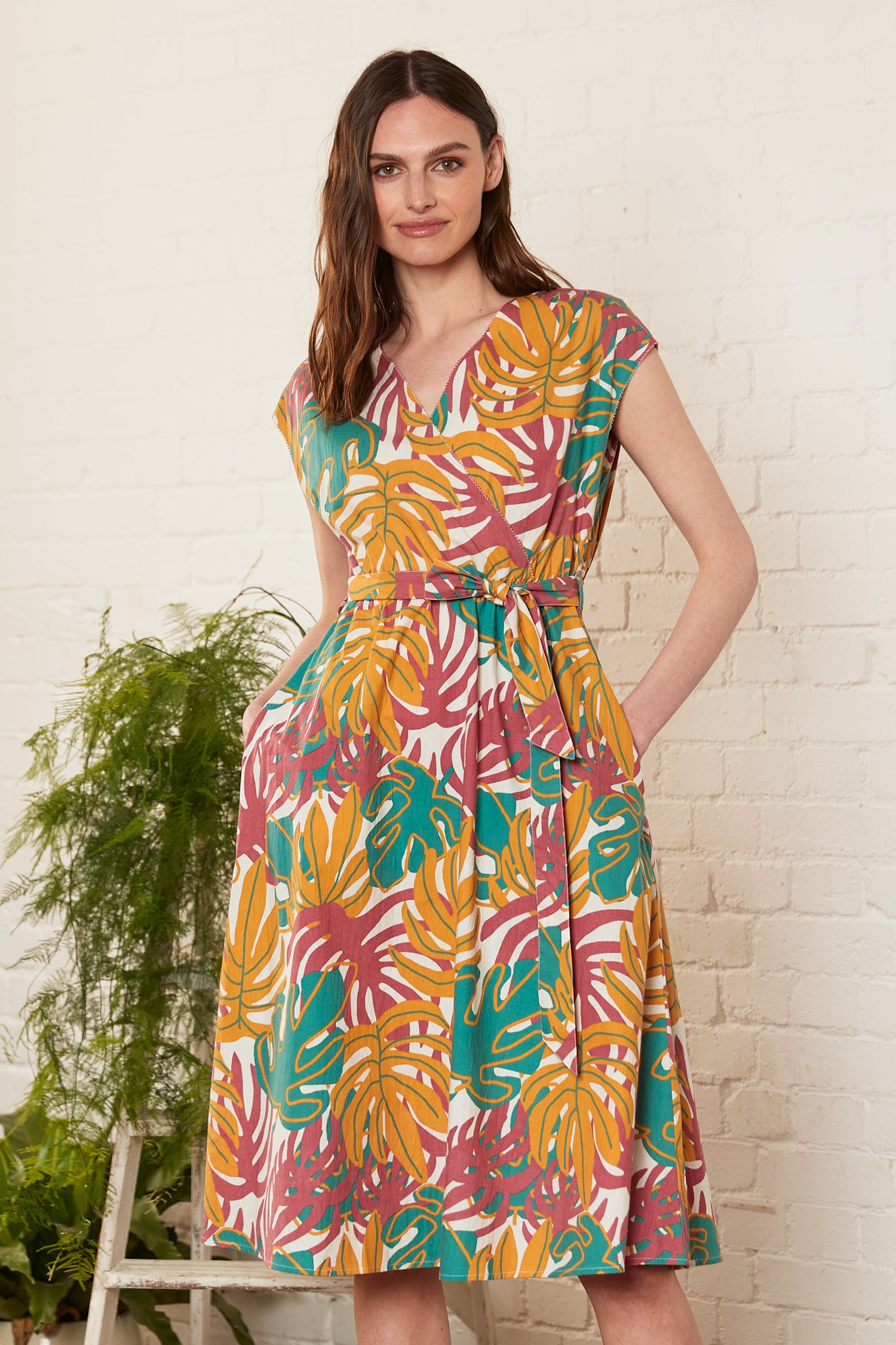 Jungle Cotton Poplin Dress