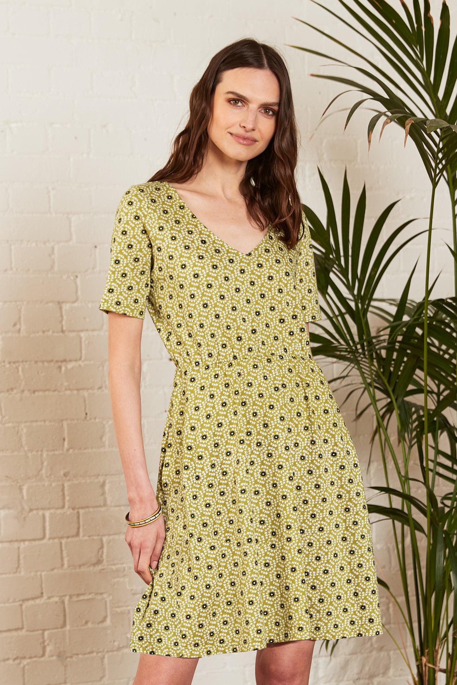 Petal Burst Organic Jersey Tunic Dress