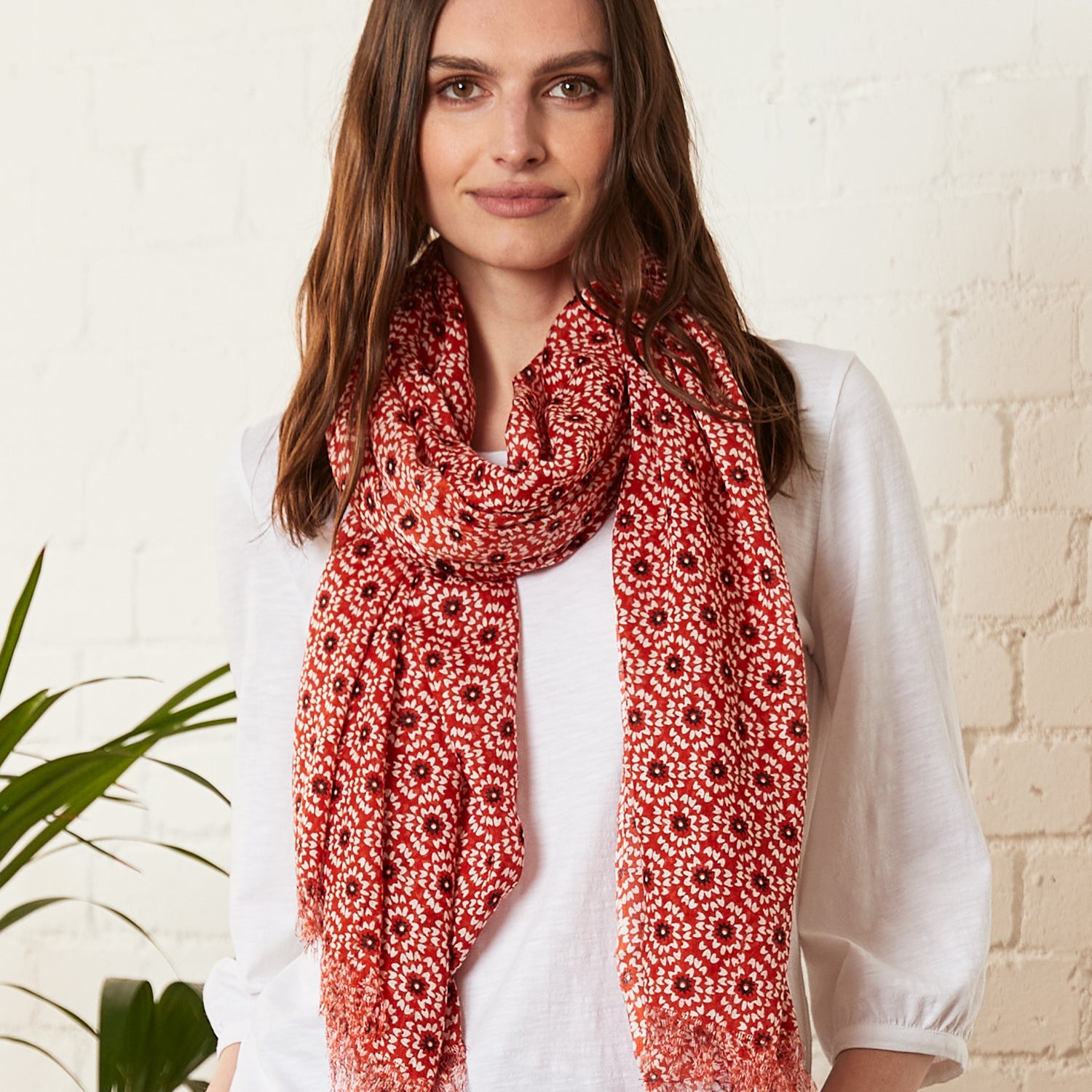 Petal Burst Printed Scarf