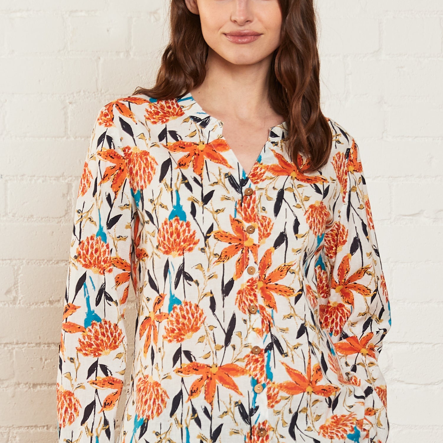 Trebah Cotton Floral Shirt