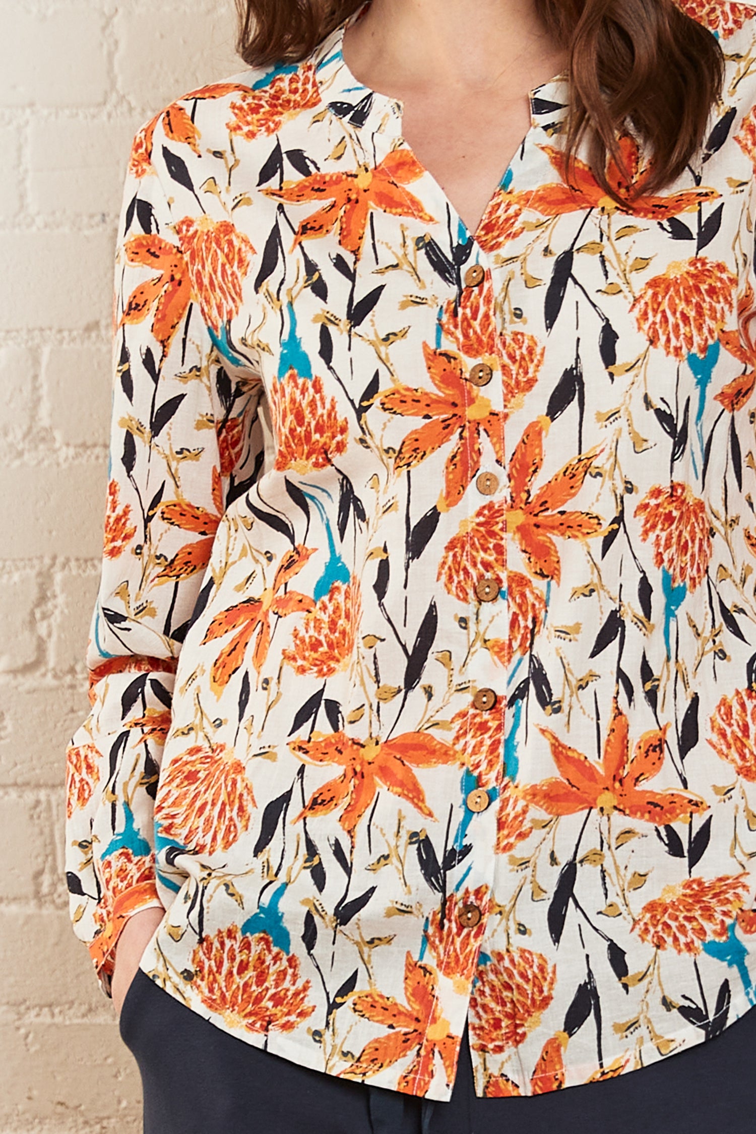 Trebah Cotton Floral Shirt