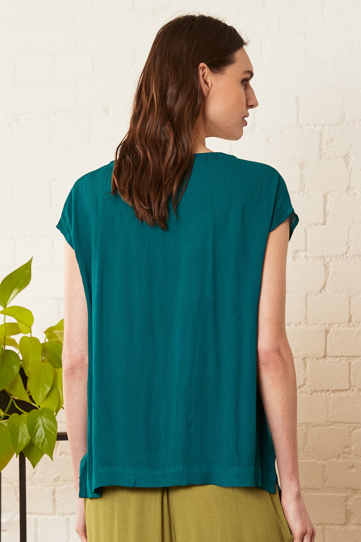 Crinkle Viscose Top