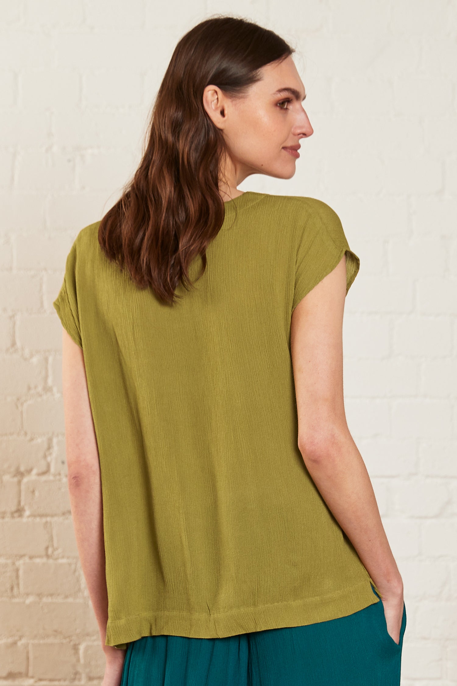 Crinkle Viscose Top