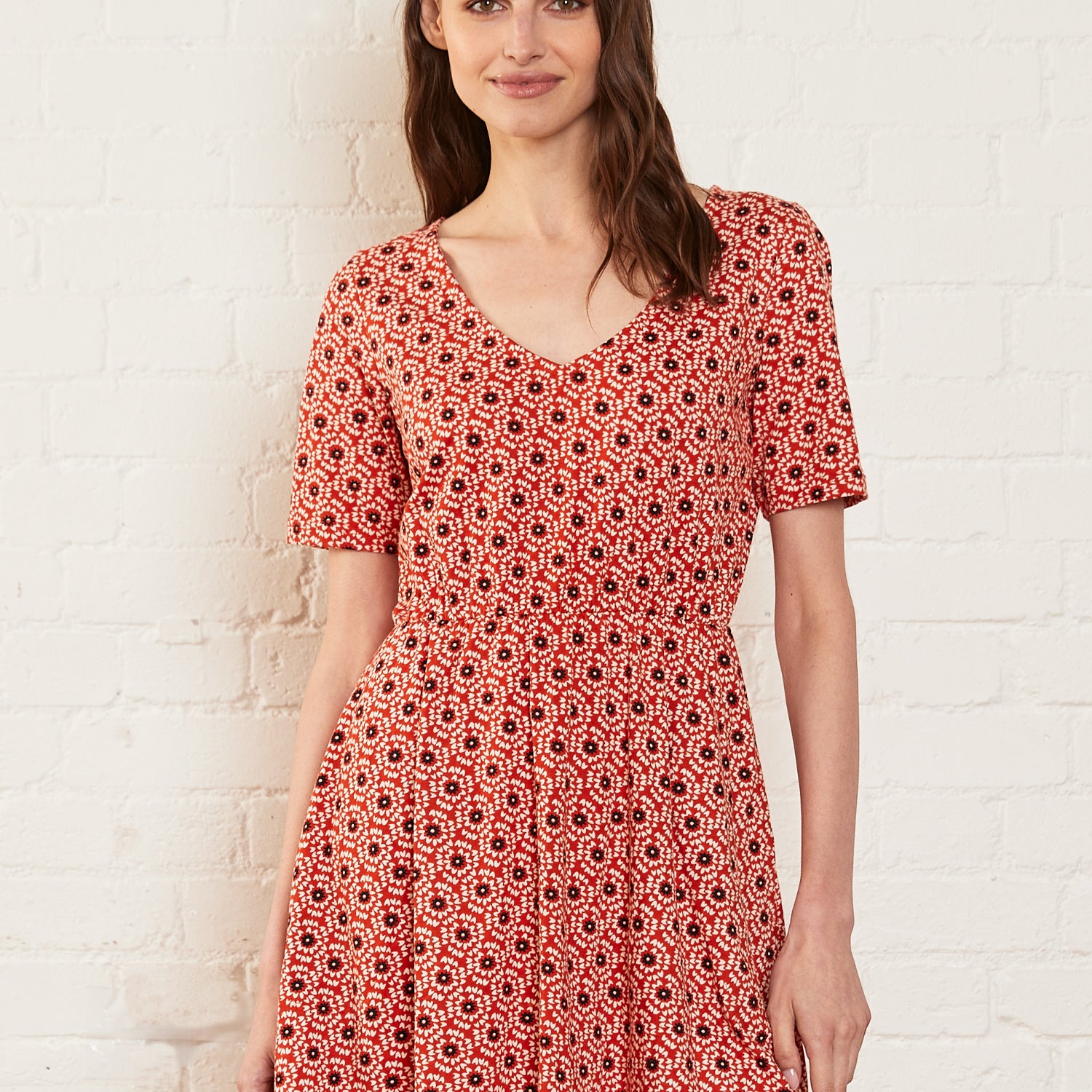 Petal Burst Organic Jersey Tunic Dress