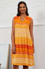 OB3069 Crinkle Gathered Tunic Dress
