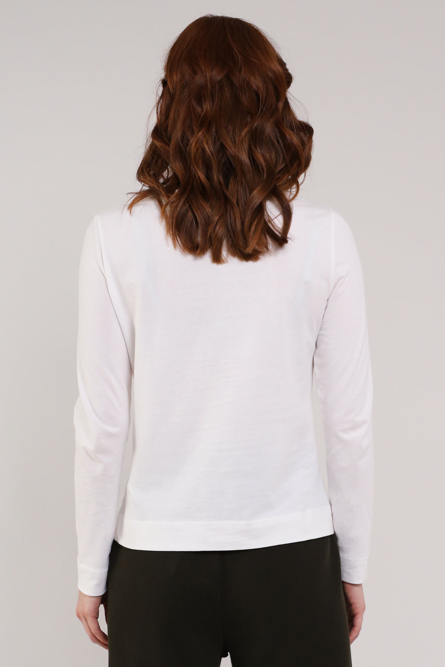 Ivory Colour GOTS Organic Cotton Long Sleeve Tops - Back side