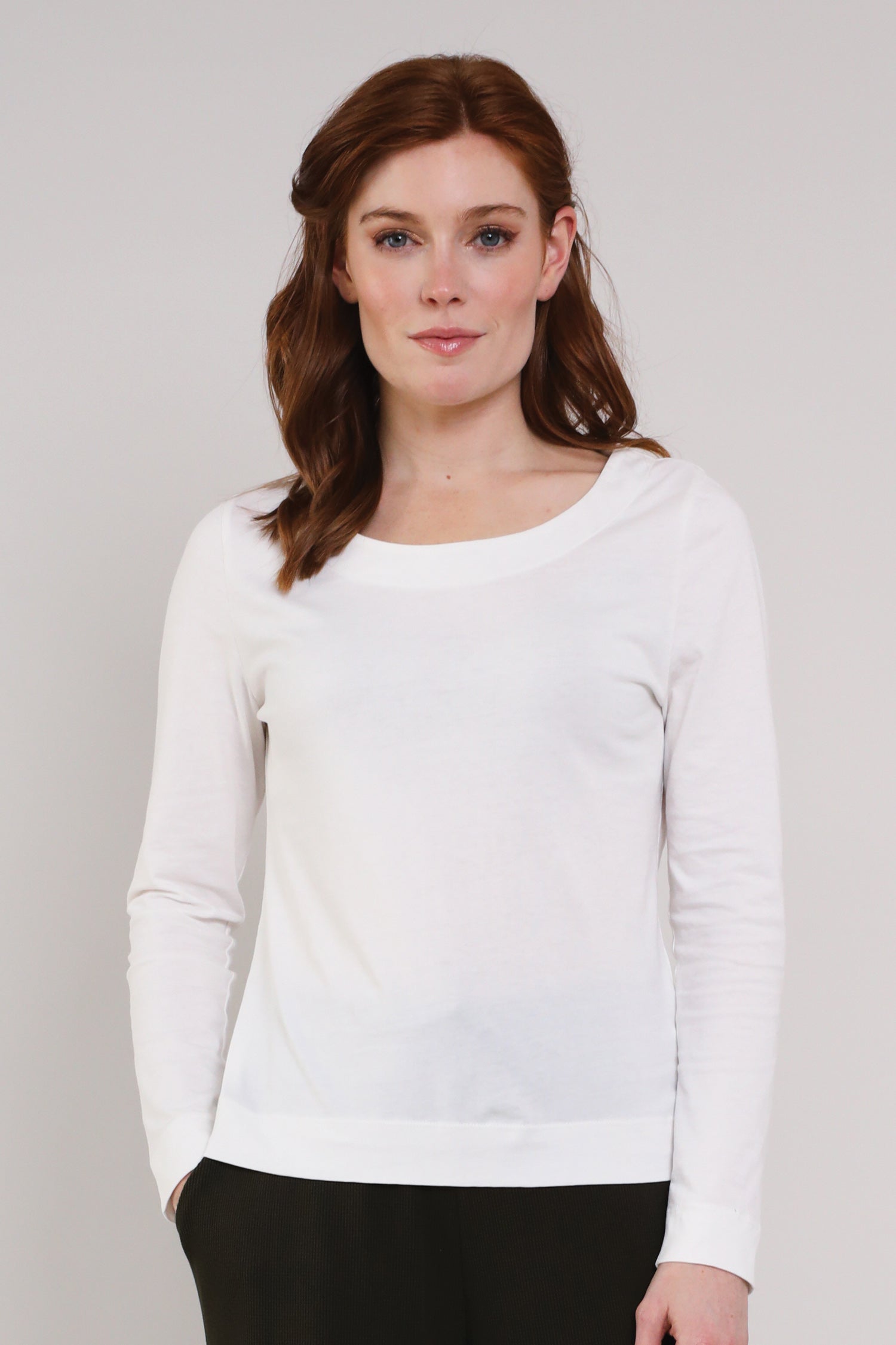 Ivory Colour GOTS Organic Cotton Long Sleeve Tops