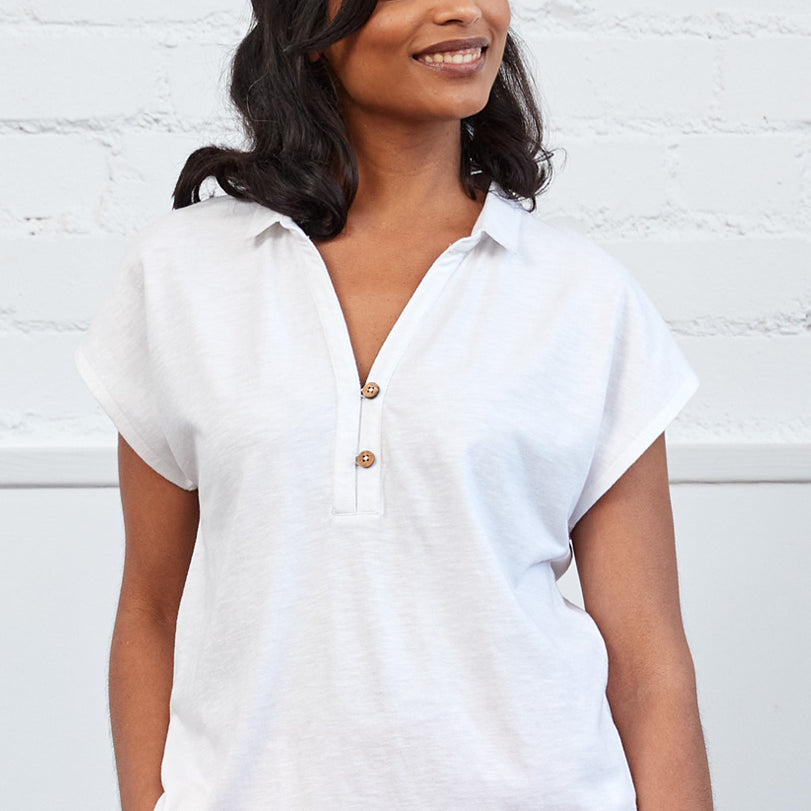 GOTS Organic Cotton Jersey Collar T Shirt