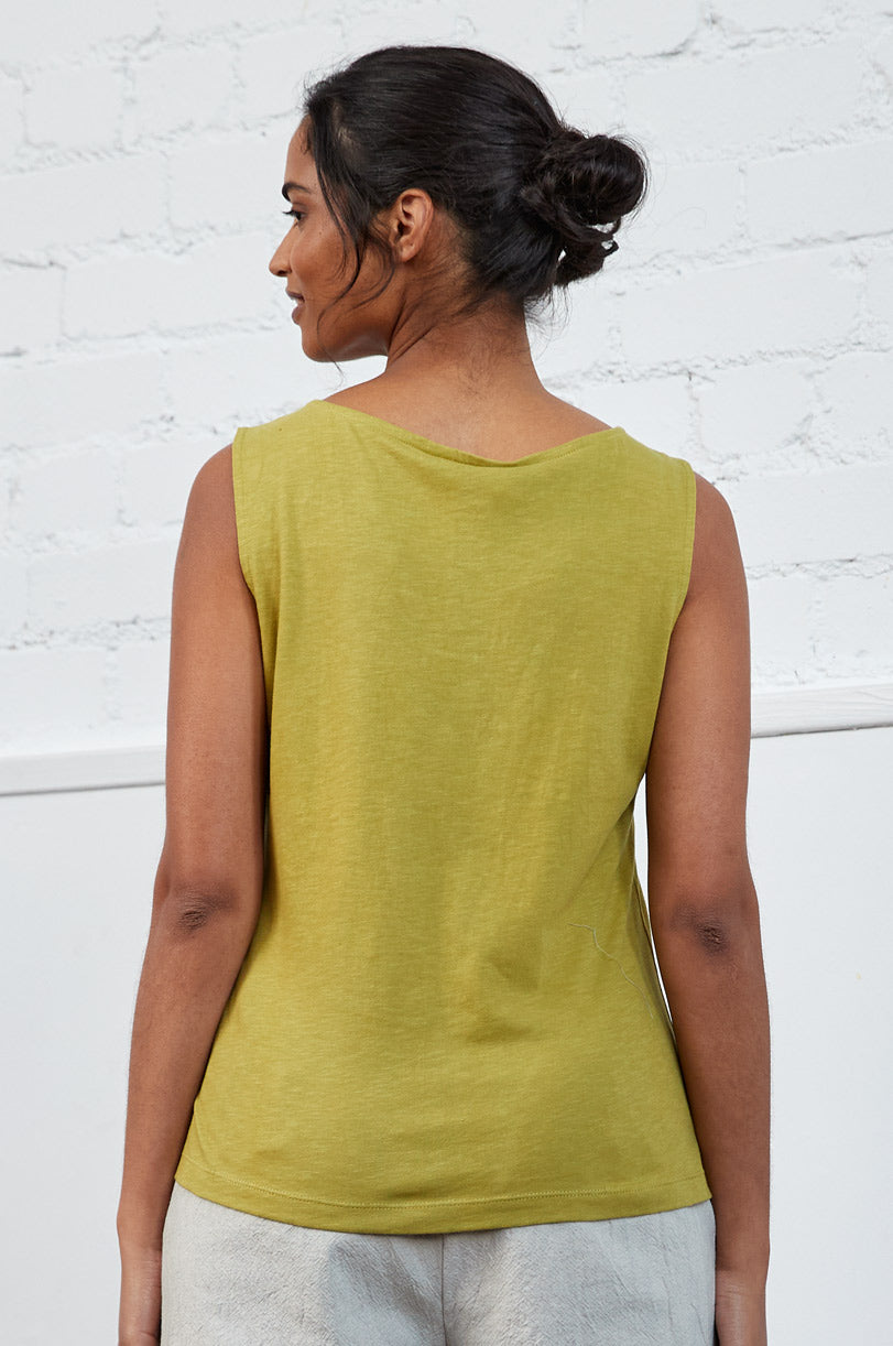 GOTS Organic Cotton Lace Trim Vest