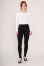 Black Colour GOTS Organic Cotton Legging - Front side