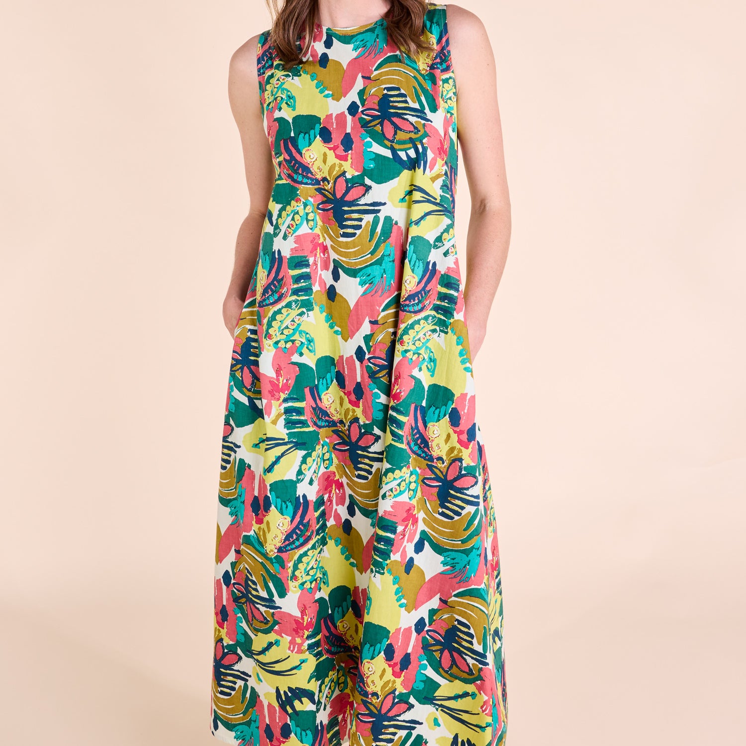 SS25 Poplin Sleeveless Dress - Multi