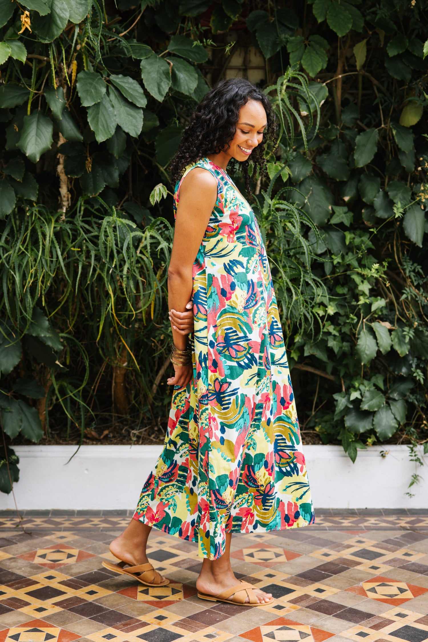 SS25 Poplin Sleeveless Dress - Multi