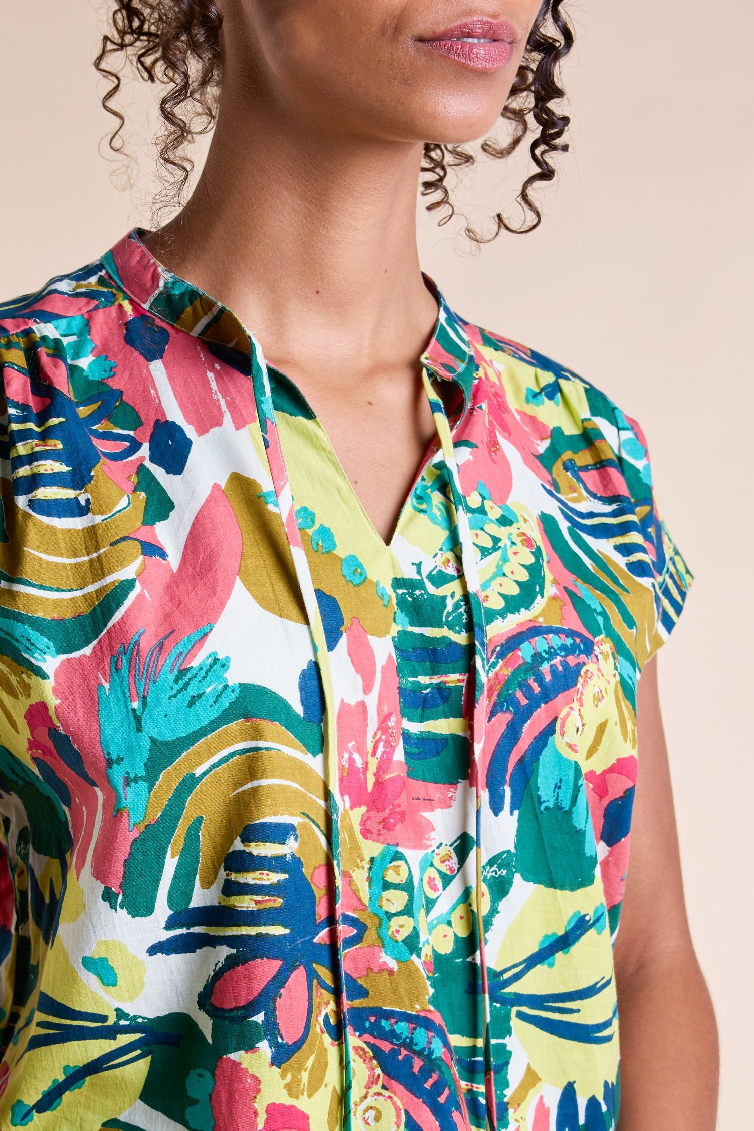 SS25 Tie Neck Top - Multi